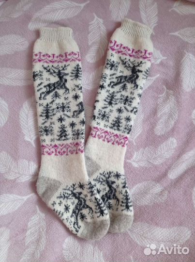 Носки гольфы шерстяные