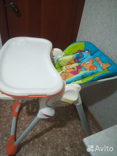 Стульчик для кормления chicco polly 2 в1