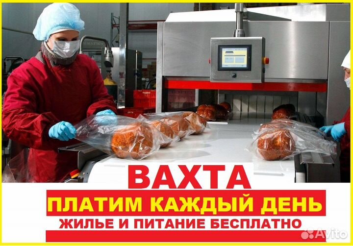 Разнорабочие Ежедневная оплата Вахта