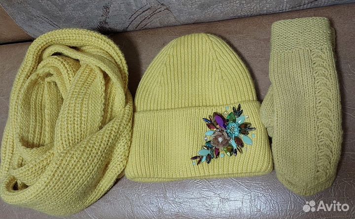 Шапка,снуд,рукавички новое