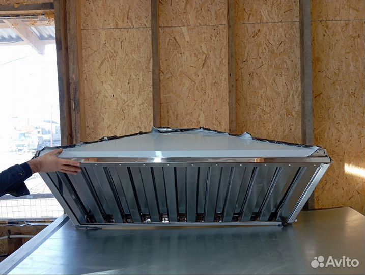 Зонт вытяжной из нержавейки 140*70