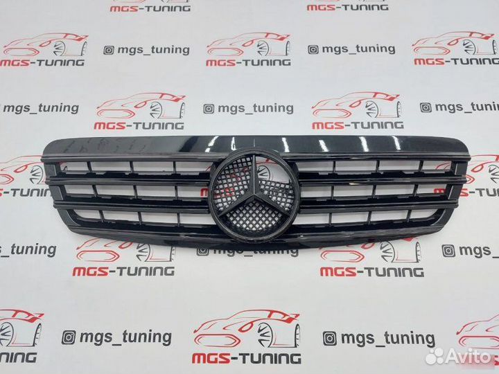 Решетка на Mercedes S-Class w220 98-02г Черная