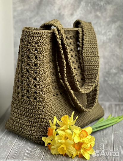 Сумки вязаные шоппер shopper