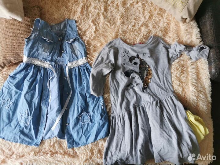 Вещи для девочки пакетом 140 146