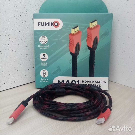 Кабель fumiko MA01 hdmi / hdmi в оплетке 5м