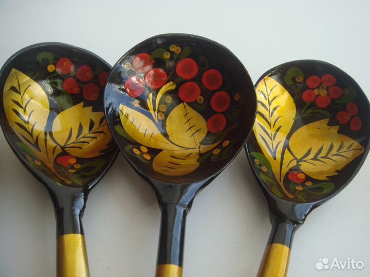 Набор расписных деревянных ложек. СССР