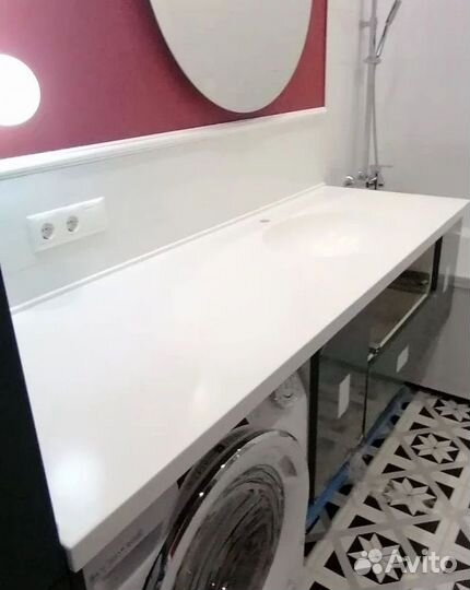 Столешница из искусственного камня в ванную