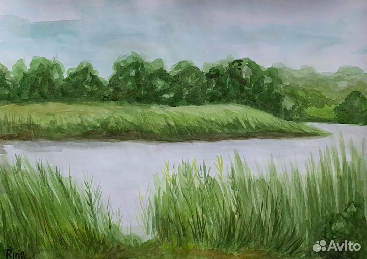 Акварельный пейзаж