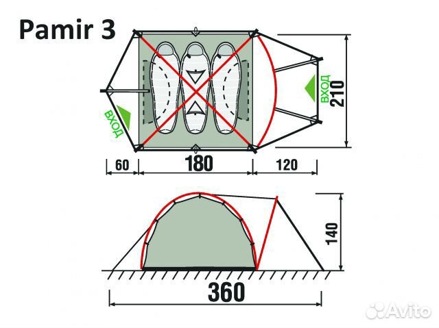 Палатка RockLand Pamir 3