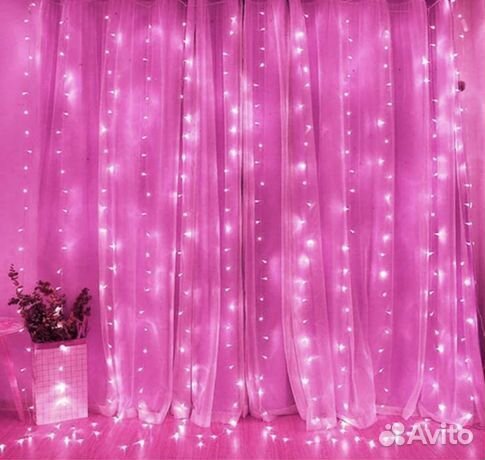 Новогодняя гирлянда занавес