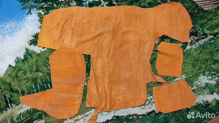 Куски замши натуральной