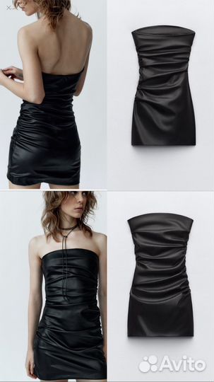 Кожаное платье Zara