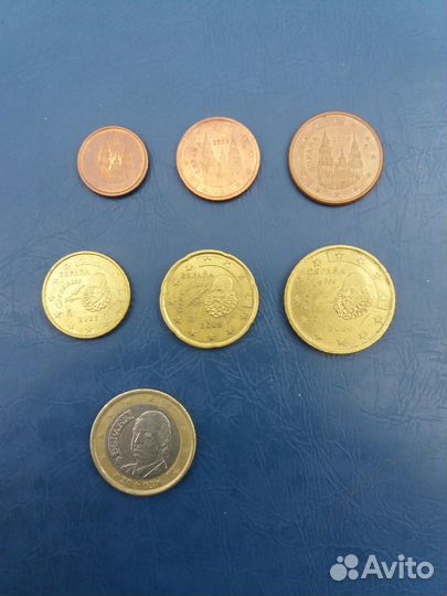 Евромонеты Испания, Италия, Франция, фрг - обмен