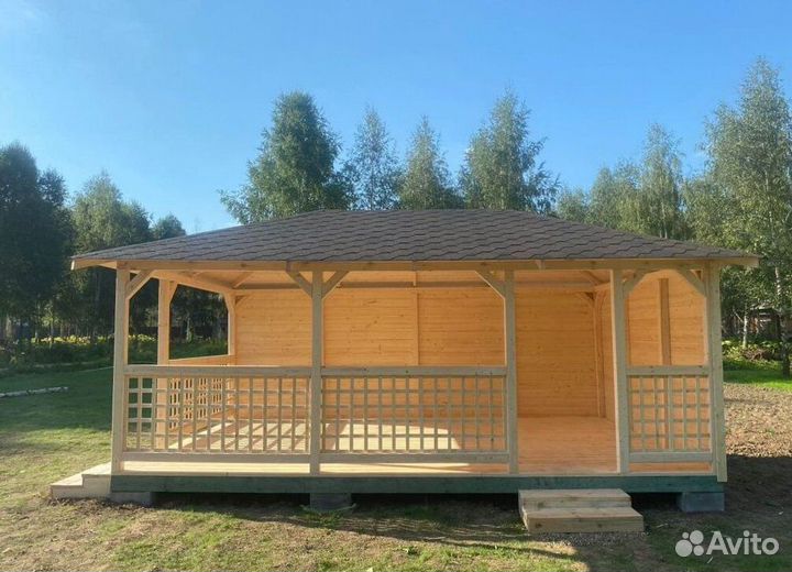 Беседки из дерева для дачи