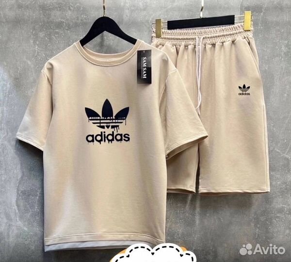 Летний спортивный костюм шорты и футболка adidas