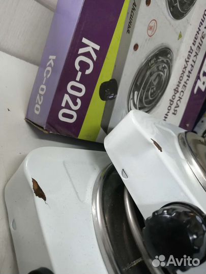 Новая эл.плита 2квт, 2 комфорки, спираль