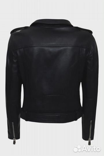 Pinko куртка-косуха чёрная кожаная 42 282064