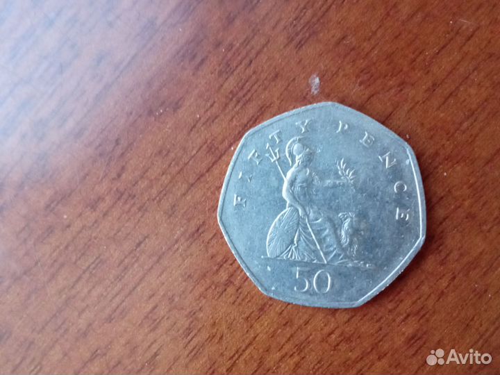 Монета 2001 года, 50 пенсов, Великобритания