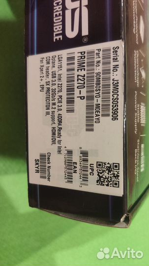 Материнская плата asus prime Z270-P