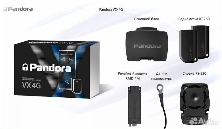 Автомобильная сигнализация pandora VX4G