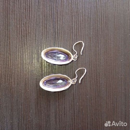 Серебряные серьги СССР 875 пробы