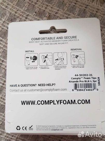 Comply амбушюры для airpods PRO GEN 1&2