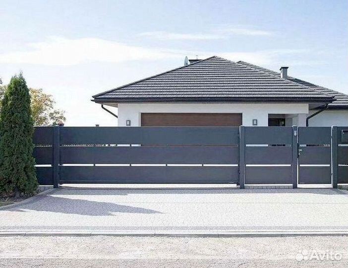 Ворота откатные с монтажом и фундаментом