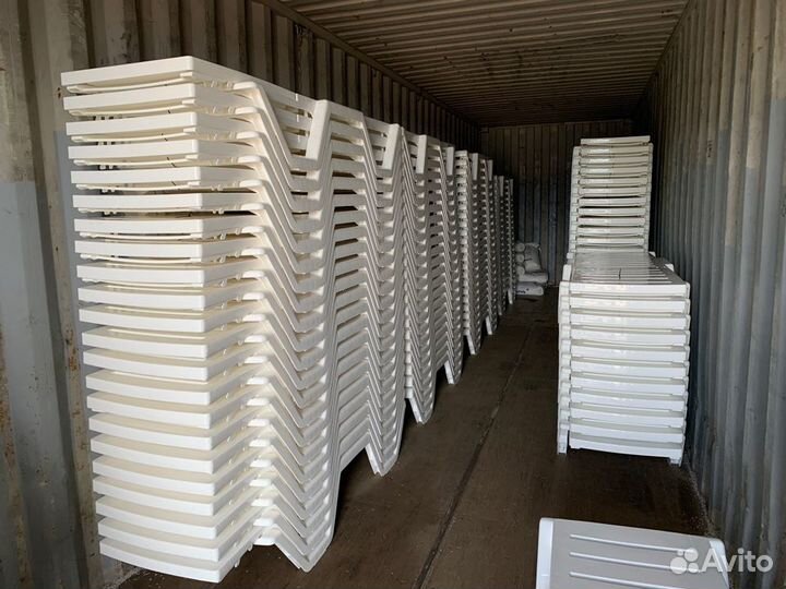 Пластиковый лежак шезлонг новый арт 645712