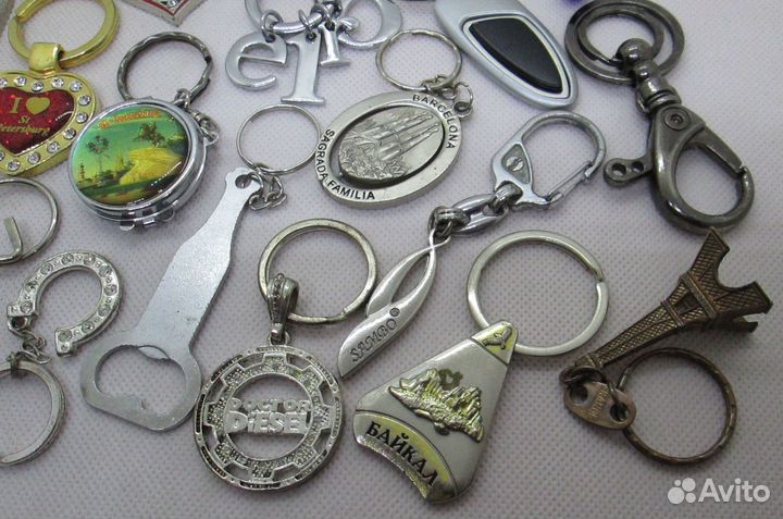 Брелоки из разных городов мира