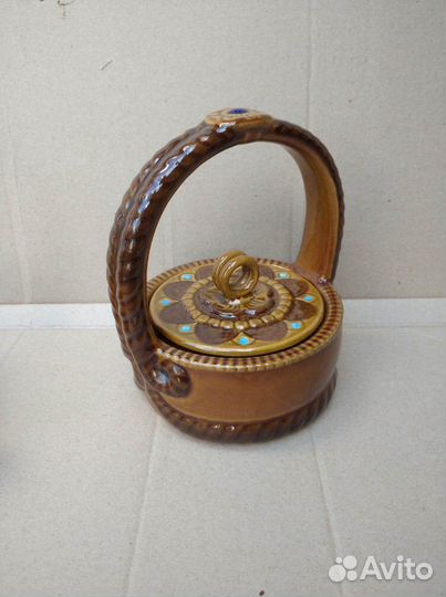 Шкатулка фарфоровая корзинка