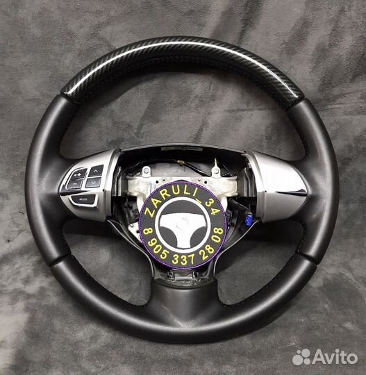 Руль lancer 10. Лансер 10 (вставка карбон )