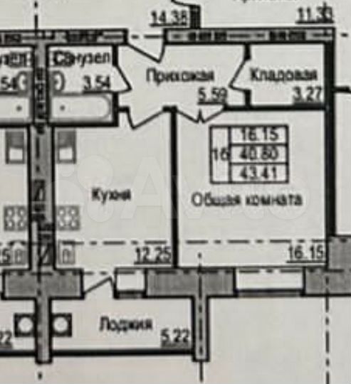 1-к. квартира, 43,4 м², 5/9 эт.