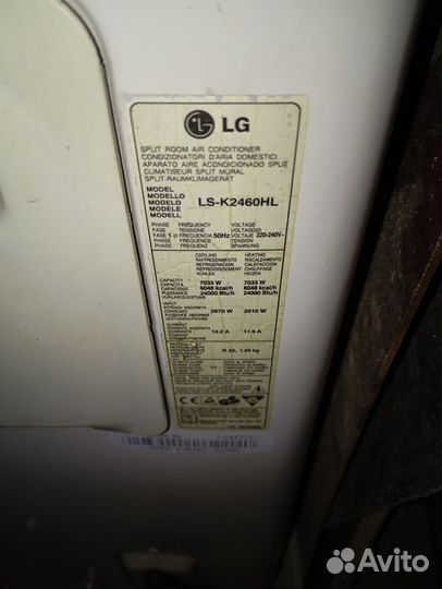 Кондиционер panasonic lg сплит-система