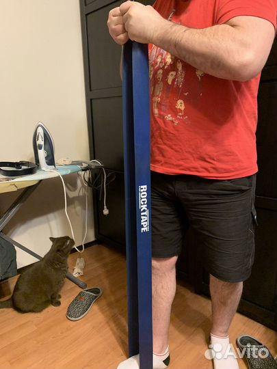 Эластичная петля Rocktape синяя экстрасильная