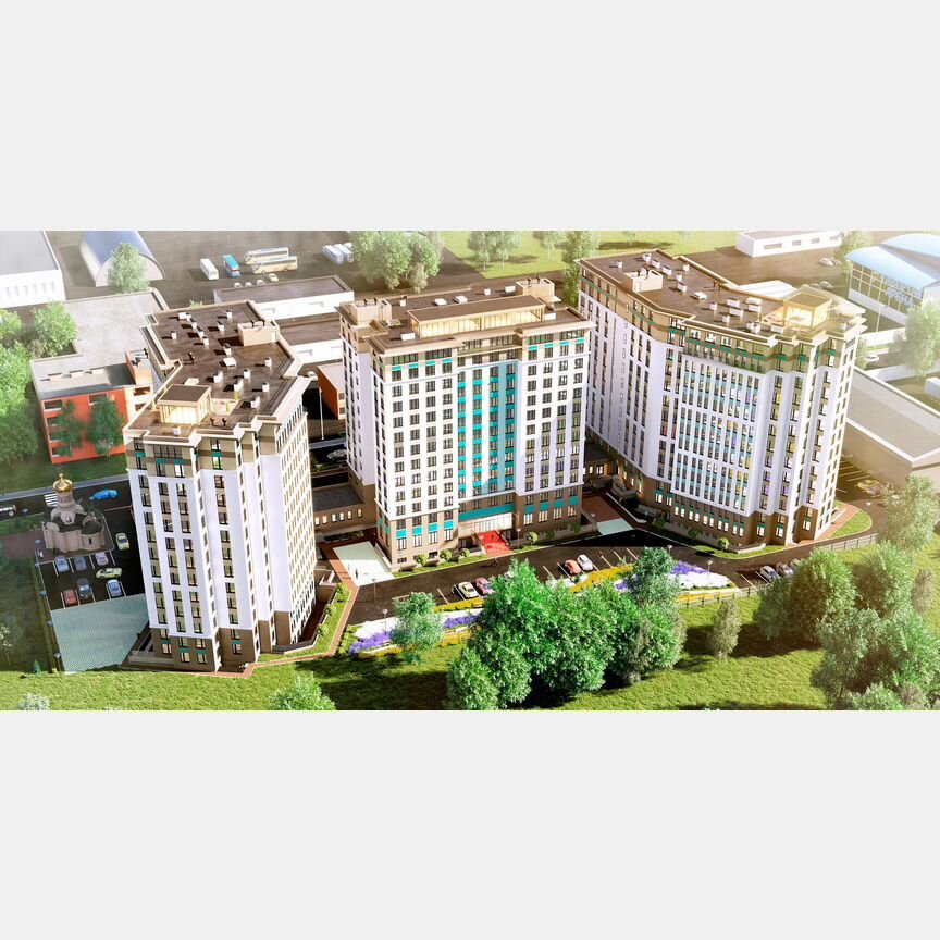 1-к. апартаменты, 44,5 м², 10/13 эт.