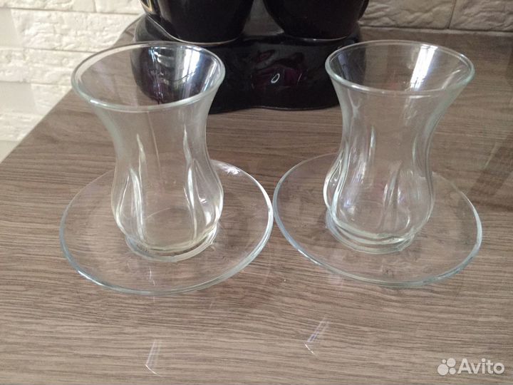 Стакан турецкий и блюдо для рыбы