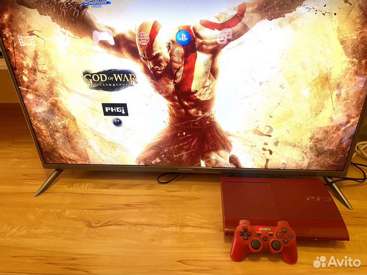 Sony PlayStation 3 500gb + 40 игр.прошита. Red