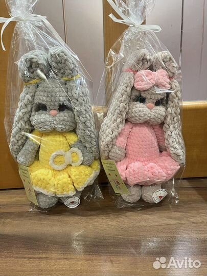 Плюшевый зайка, игрушки амигуруми