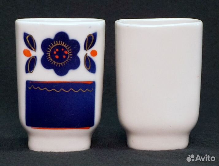 Штоф и 6 стопок. Фарфор