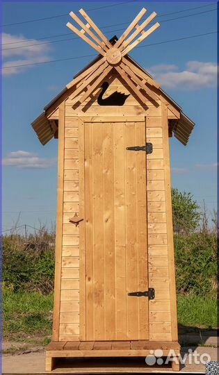 Уличный туалет деревянный ART125