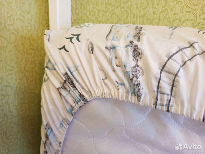 Простынь на резинке 160 80