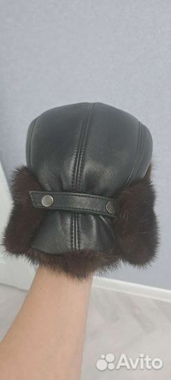 Норковая шапка мужская ушанка