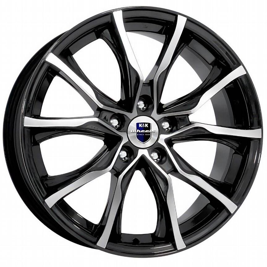 Диски K&K Твист 7.5x17 5x114.3 ET45 D66.1 Алмаз черный