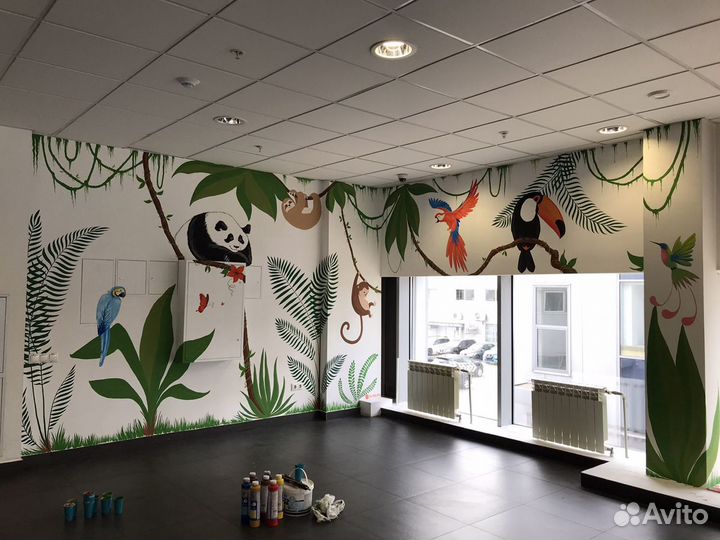 Роспись стен. Художник. Граффити. Фрески