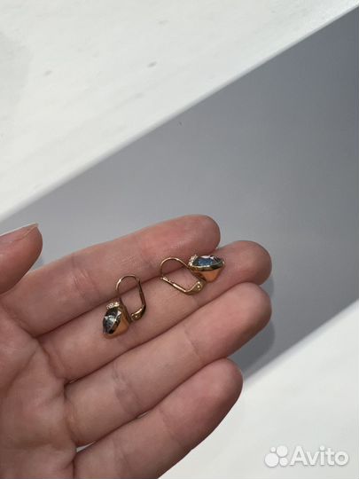 Серьги (позолота, серебро)