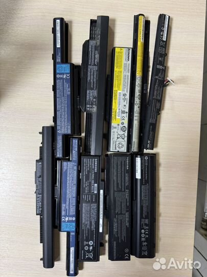 Нерабочие аккумуляторы от ноутбуков 7шт