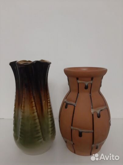 Керамика СССР б/у, кашпо Кунгур СССР, банки