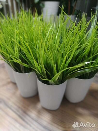 Искусственная трава в кашпо