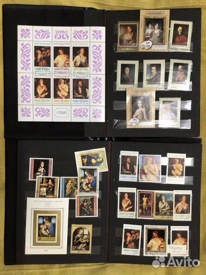 Почтовые марки СССР 2 альбома тема искусство