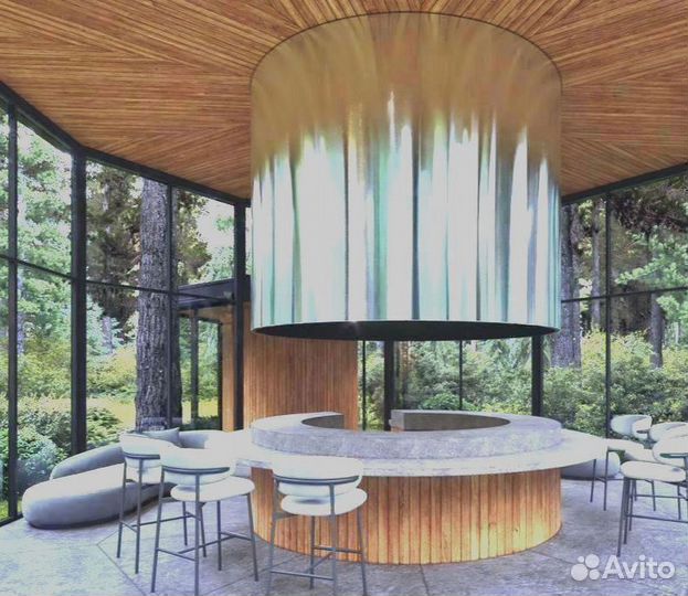 Беседка с мангалом